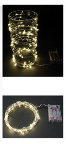 LED-trådsljuskedja, 20 LED varmvitt ljus